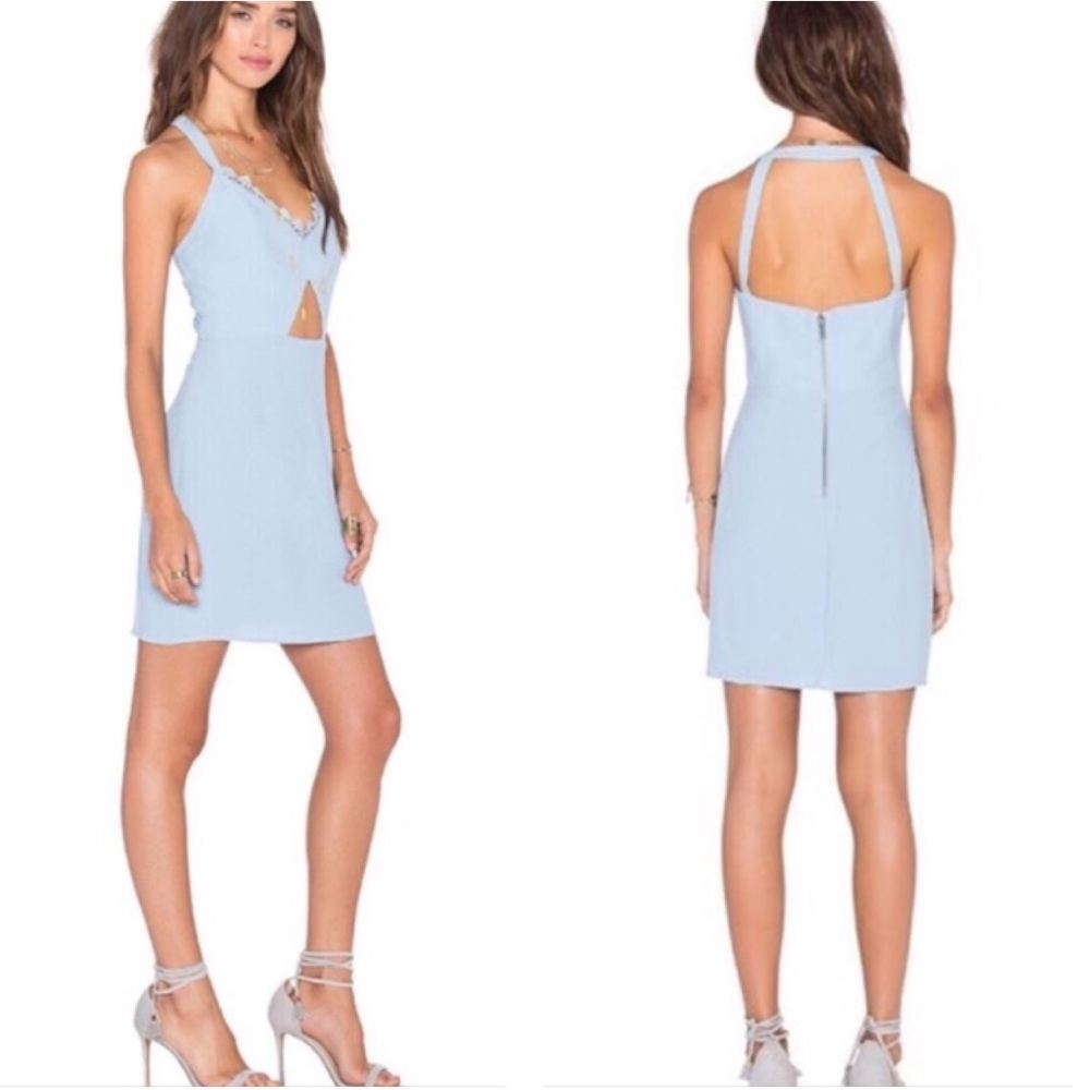 New!! NBD x the Raven twins blue dress by Revolve